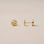 Sculpted Disc Stud Earrings