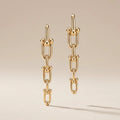 Sculpted Link Drop Earrings