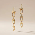 Sculpted Link Drop Earrings