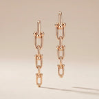 Sculpted Link Drop Earrings - view 5
