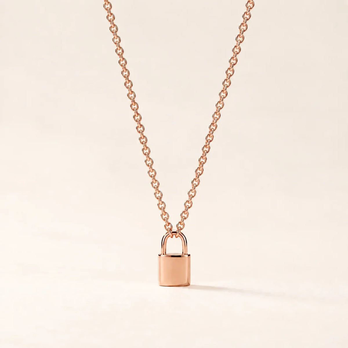 Sculpted Padlock Pendant Necklace - view 5