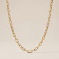 Sculpted Paperclip Link Chain Necklace