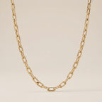 Sculpted Paperclip Link Chain Necklace