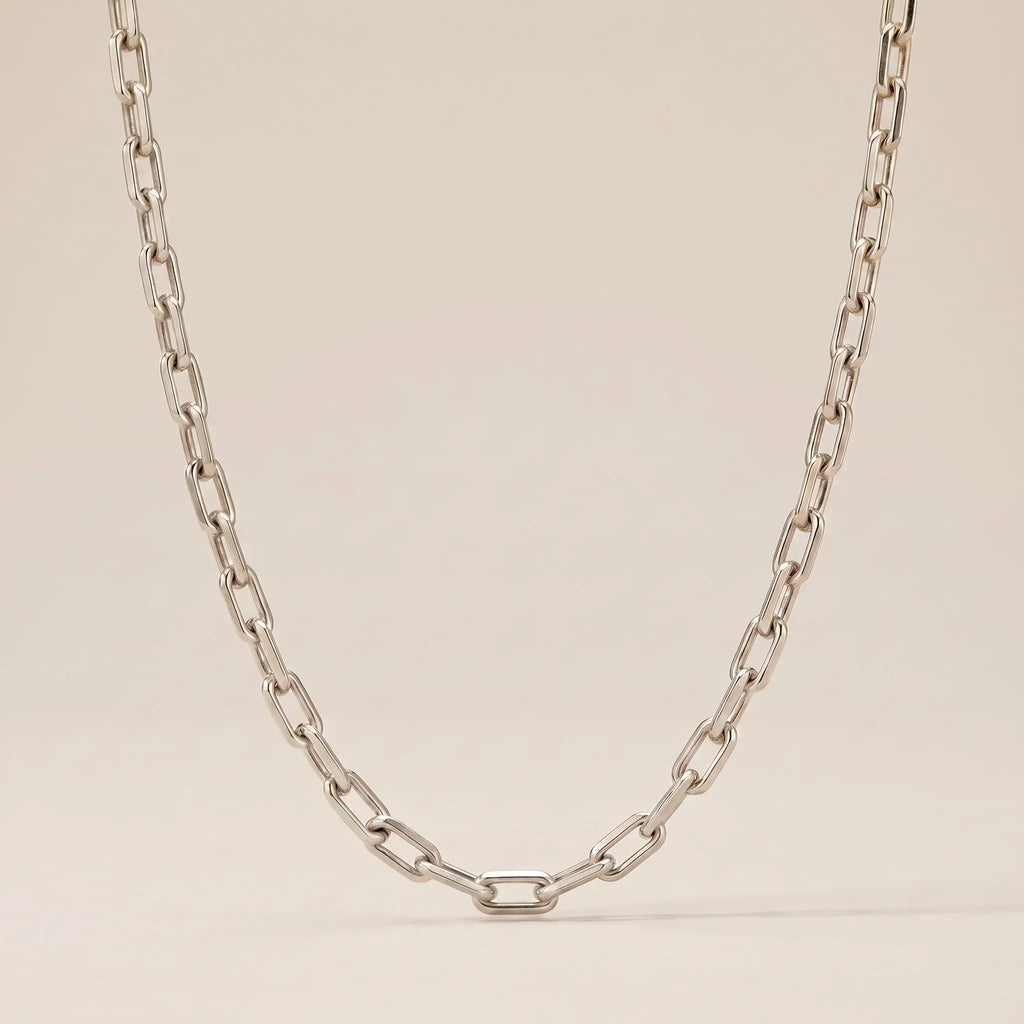 Sculpted Paperclip Link Chain Necklace - view 6