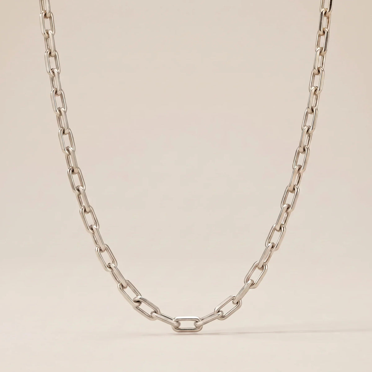 Sculpted Paperclip Link Chain Necklace - view 6