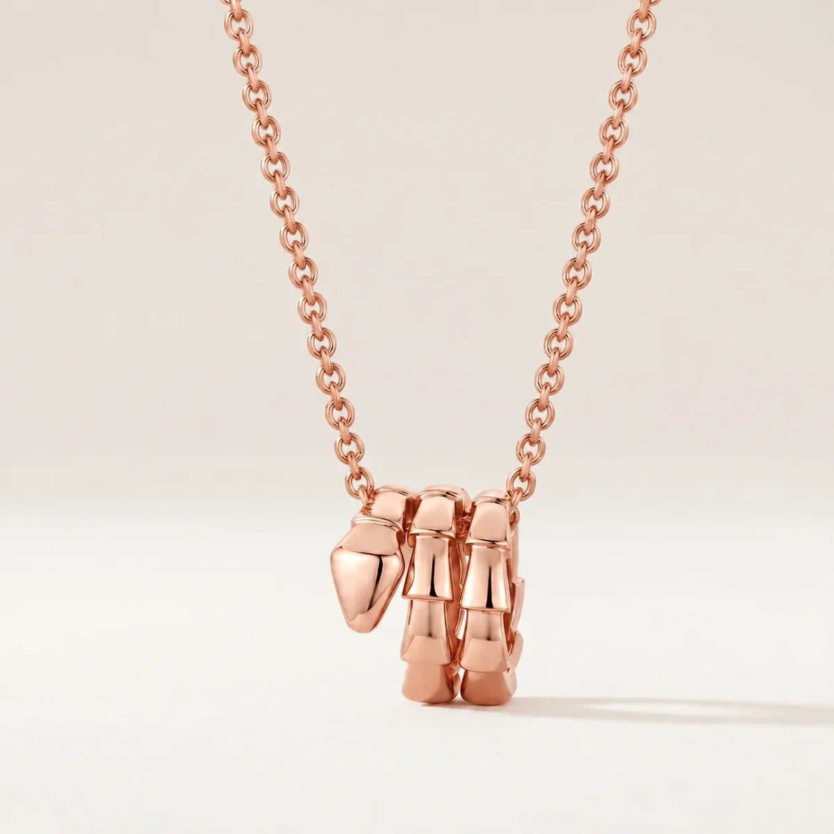 Sculpted Serpent Pendant Necklace - view 6