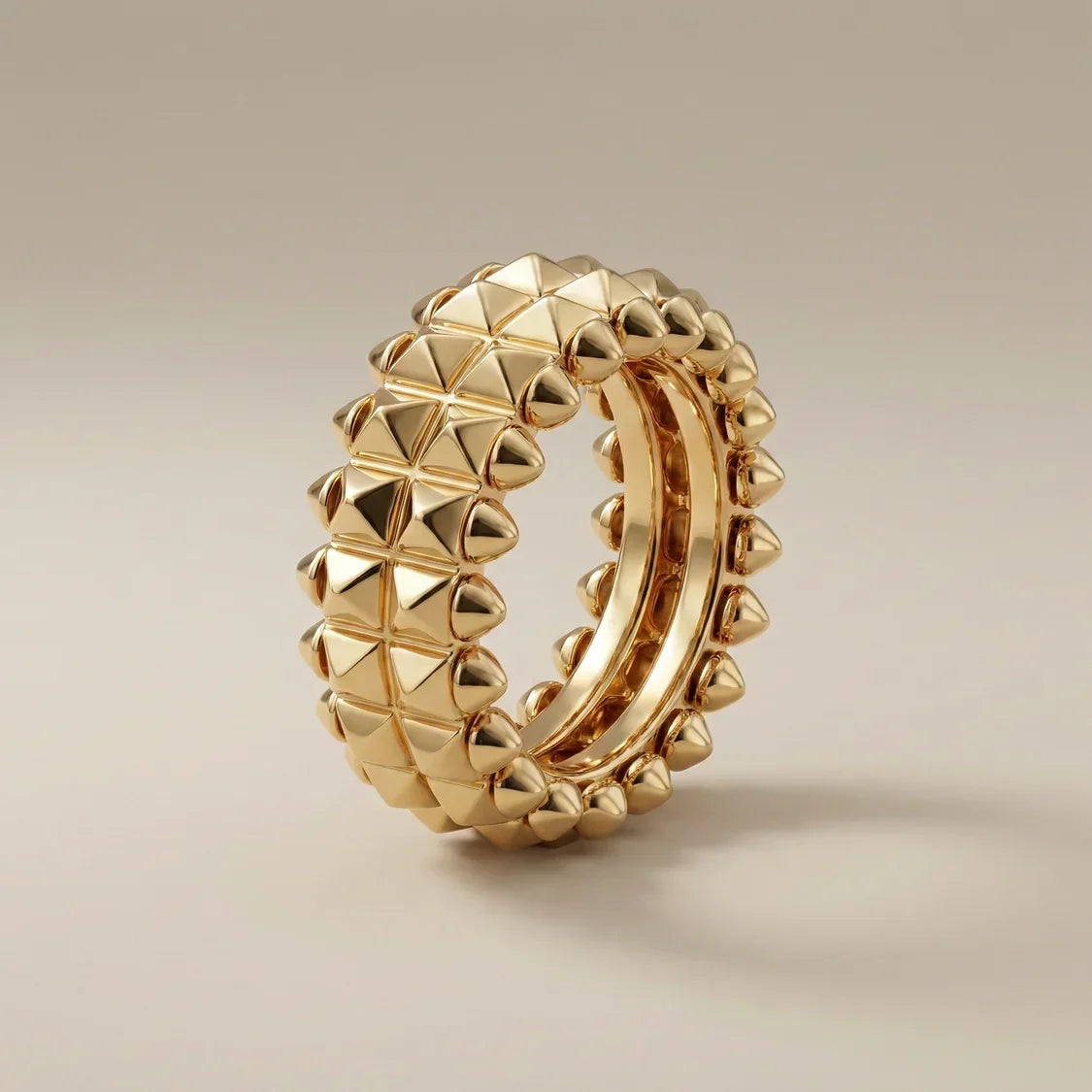 Sculpted Spike Band Ring