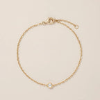 Solitaire CZ Chain Bracelet