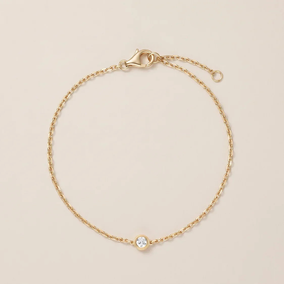 Solitaire CZ Chain Bracelet