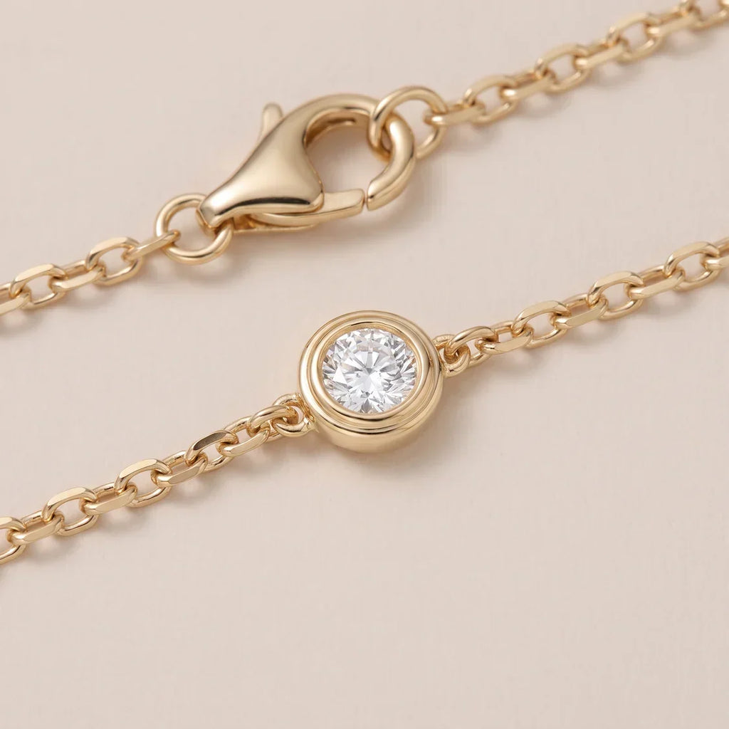 Solitaire CZ Chain Bracelet - view 4
