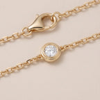 Solitaire CZ Chain Bracelet - view 4