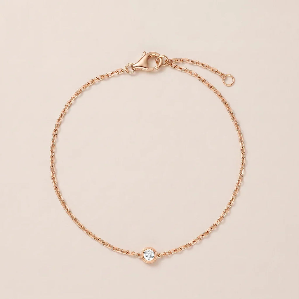 Solitaire CZ Chain Bracelet - view 5