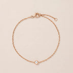Solitaire CZ Chain Bracelet - view 5