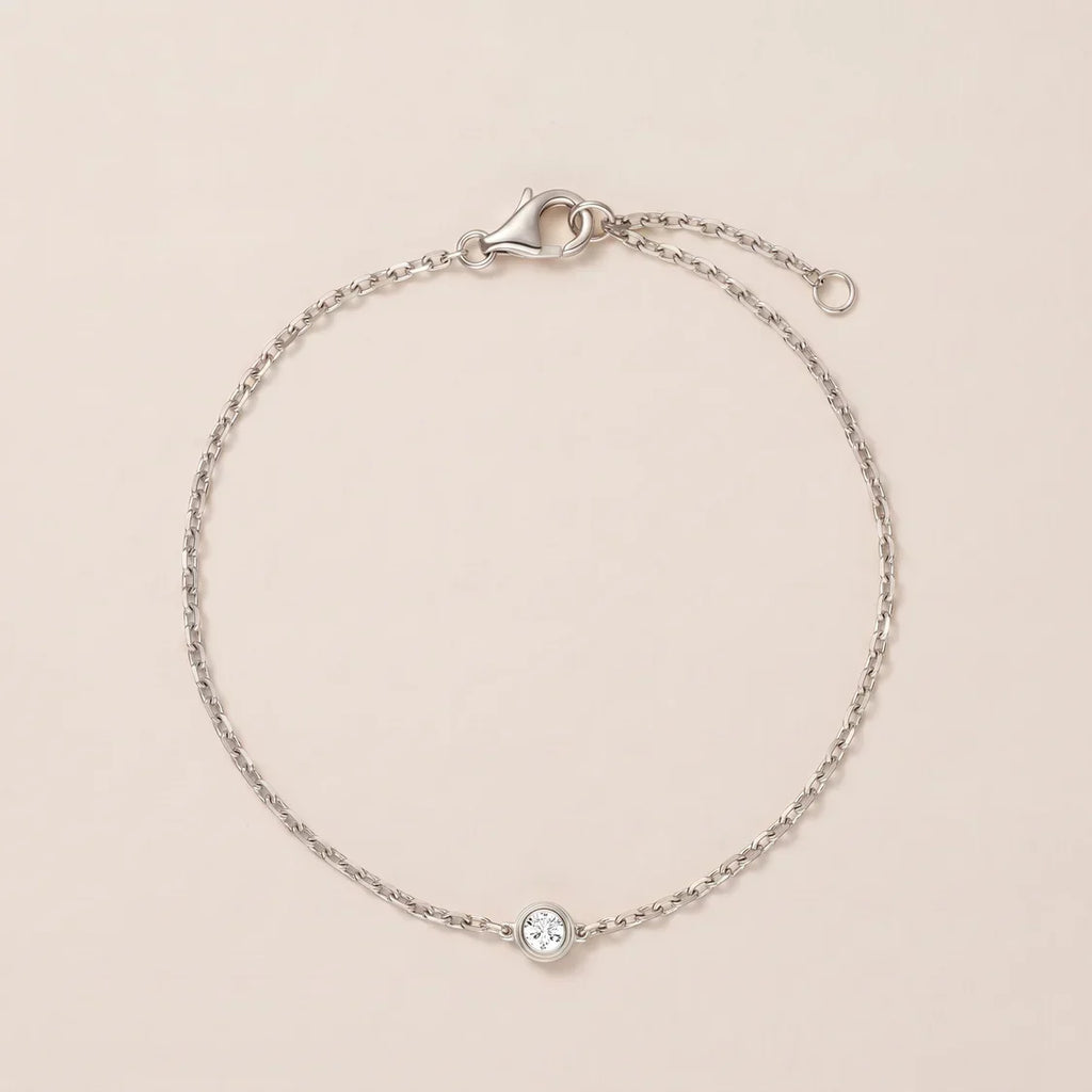 Solitaire CZ Chain Bracelet - view 6