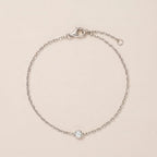 Solitaire CZ Chain Bracelet - view 6