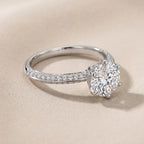 Solitaire-Inspired Pavé CZ Engagement Ring