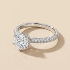 Solitaire-Inspired Pavé CZ Engagement Ring - view 4